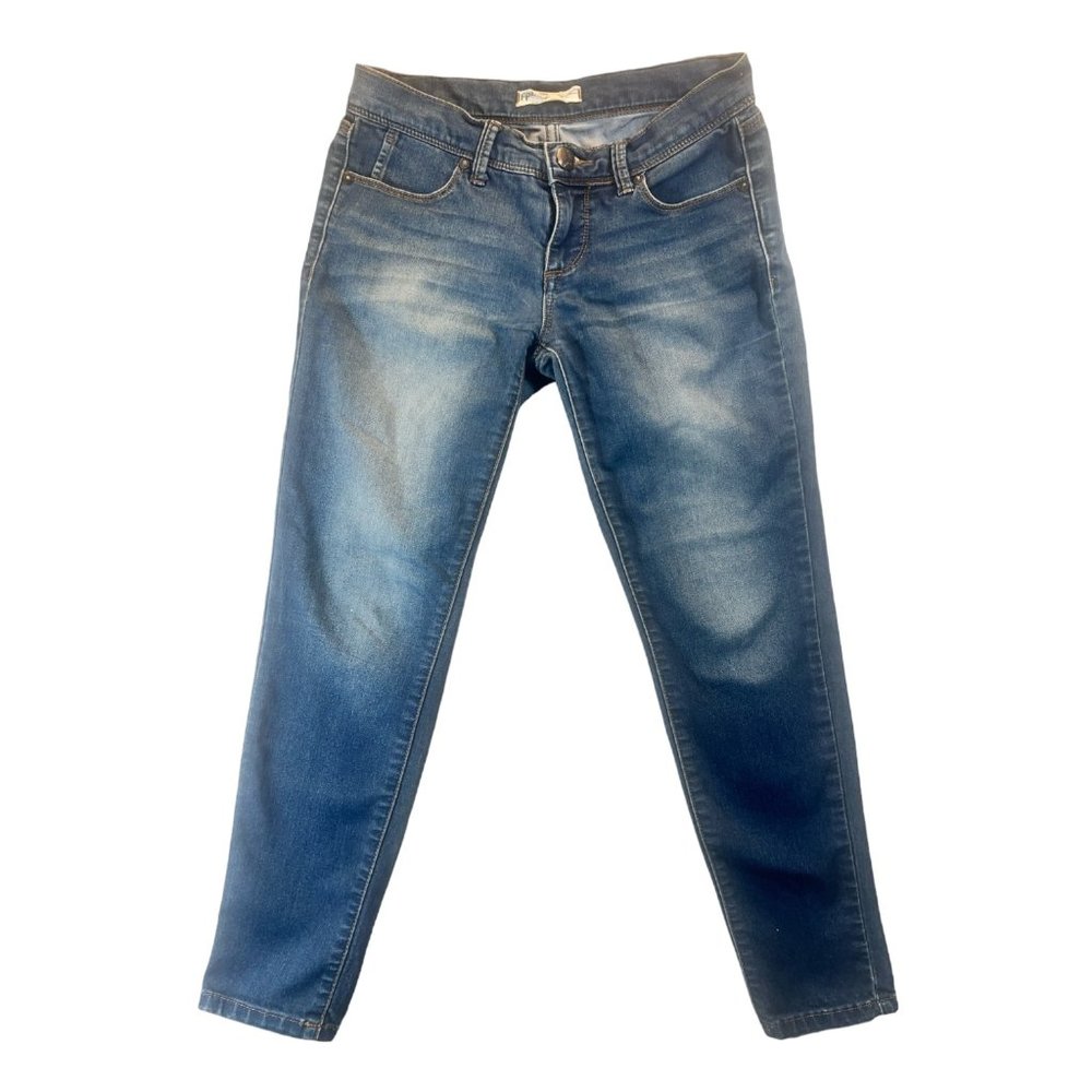 Free People Womens Size 25 Medium Wash Stretch Denim Skinny Jeans Casualwear